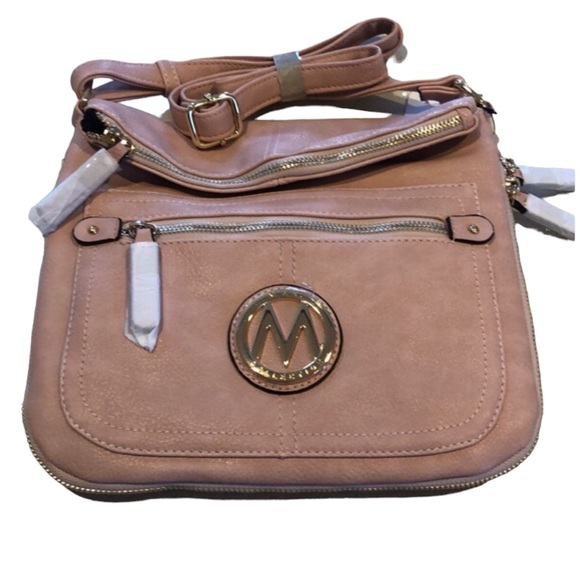MKF LUCIANA CROSSBODY BAG WITH DUST COVER DUSTY ROSE NEW WITH TAGS - Picture 1 of 10